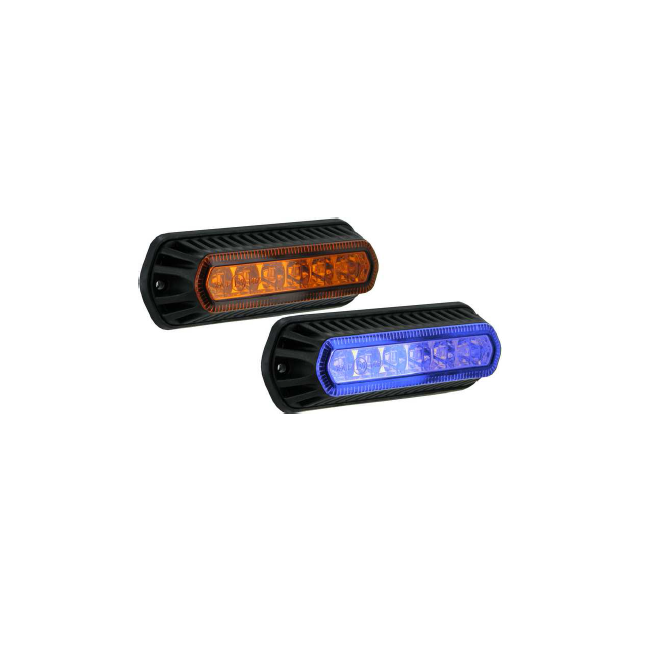 Feu 6 LEDS multi flash 10-30V orange