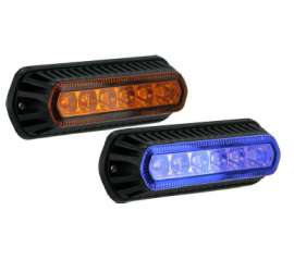 Feu 6 LEDS multi flash 10-30V bleu
