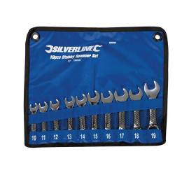 Kit 10 short combination wrenches from 10 to 19 mm