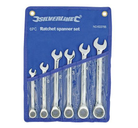 Kit 6 mixed ratchets and right head 8-17 mm