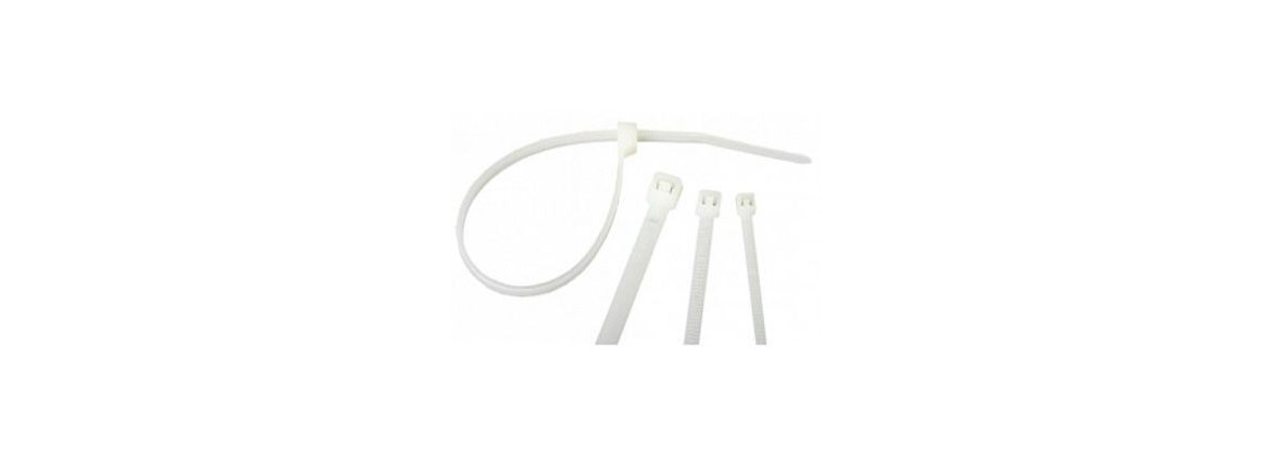 White nylon clamps | Electricity for classic cars